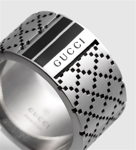 gucci men silver ring|Gucci men's wedding band.